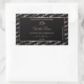 Schwarz-weiße Word Art Product Label Rose Gold Fra Rechteckiger Aufkleber (Tasche)