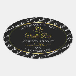 Schwarz-weiße Word Cloud-Produktkennzeichnungen Go Ovaler Aufkleber