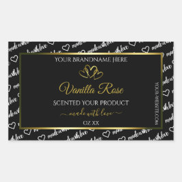 Schwarz-weiße Word Cloud-Produktkennzeichnungen Go Rechteckiger Aufkleber