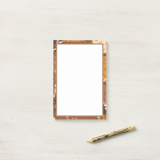 Schwarz-weiße Würfel Blume Post-it Klebezettel (Auf Schreibtisch)