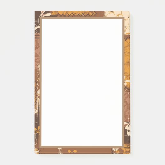 Schwarz-weiße Würfel Blume Post-it Klebezettel (Vorderseite)