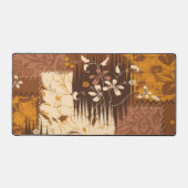 Schwarz-weiße Würfel Blume Schreibtischunterlage (Vorderseite)