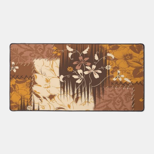 Schwarz-weiße Würfel Blume Schreibtischunterlage (Vorderseite)