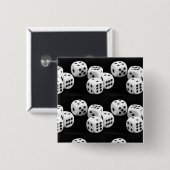 Schwarz-Weiße Würfel Button (Vorne & Hinten)