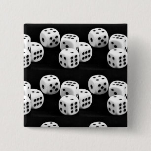 Schwarz-Weiße Würfel Button