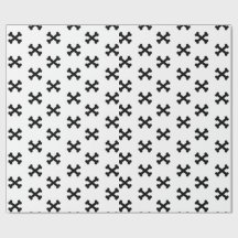Schwarz-weiße X-Markierung Geschenkpapier