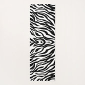 Schwarz-weiße Zebra Animal Trendly Monogram Yoga M Yogamatte (Rückseite)