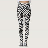 SCHWARZ-WEISSE ZEBRA-HAUT LEGGINGS (Vorderseite)