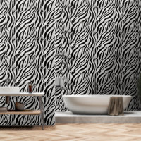 Schwarz-weiße Zebra-Imitate Pelz (Pelzbild)