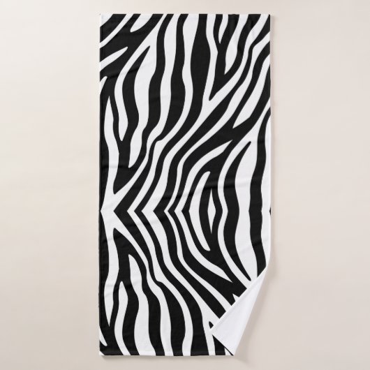 Schwarz-weiße Zebra Print Badehandtuch (Badehandtuch)