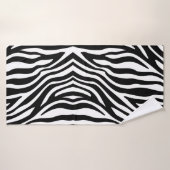 Schwarz-weiße Zebra Print Badehandtuch (Badehandtuch)