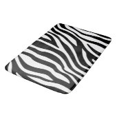 Schwarz-weiße Zebra Print Badematte (Schrägansicht)