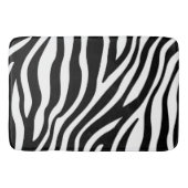 Schwarz-weiße Zebra Print Badematte (Vorderseite)