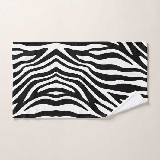 Schwarz-weiße Zebra Print Handtuch (Handtuch)
