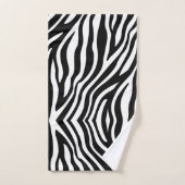 Schwarz-weiße Zebra Print Handtuch (Handtuch)
