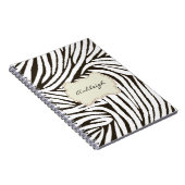 Schwarz-weiße Zebra Print Notizblock (Rechte Seite)