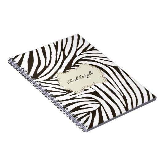 Schwarz-weiße Zebra Print Notizblock (Rechte Seite)