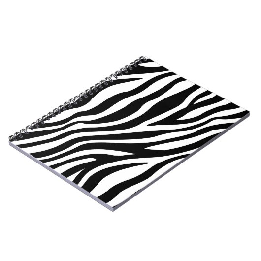 Schwarz-weiße Zebra Print Notizblock (Linke Seite)