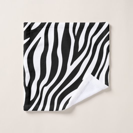 Schwarz-weiße Zebra Print Waschlappen (Waschlappen)