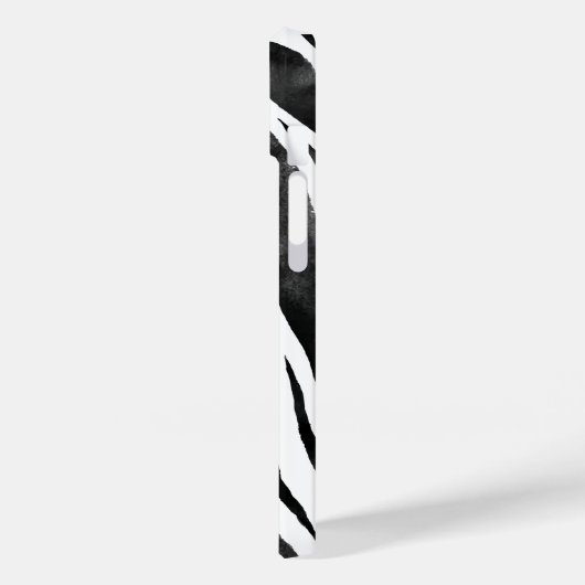 Schwarz-weiße Zebra-Tierausdruck Case-Mate iPhone Hülle (Rückseite / Links)