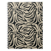 Schwarz-weiße Zebra-Tierausdruck Notizblock (Vorderseite)