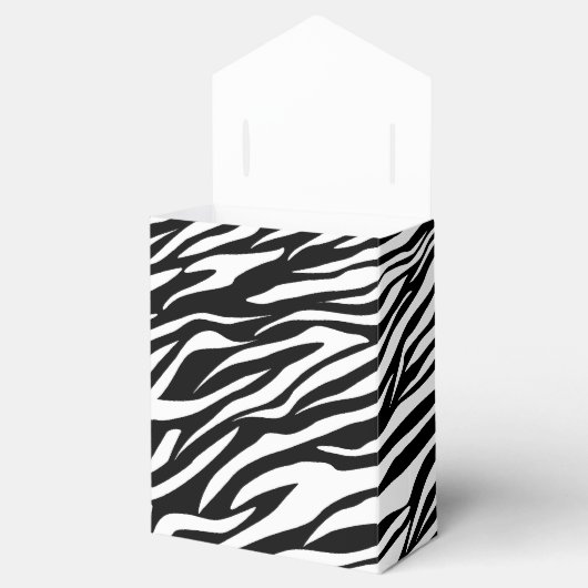Schwarz-weiße Zebra-Tierhochzeit Geschenkschachtel (Geöffnet)