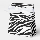 Schwarz-weiße Zebra-Tierhochzeit Geschenkschachtel (Vorderseite)