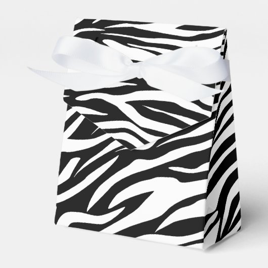Schwarz-weiße Zebra-Tierhochzeit Geschenkschachtel (Vorderseite)