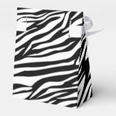Schwarz-weiße Zebra-Tierhochzeit Geschenkschachtel (Rückseite)