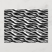 Schwarz-weiße Zebra-Tischnummer Teil des Set von 1 Postkarte (Rückseite)
