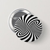 SCHWARZ-WEISSE ZEBRA-WIRBEL-PATTER OPTISCHER ILLUS BUTTON (Vorne & Hinten)