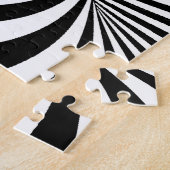 SCHWARZ-WEISSE ZEBRA-WIRBEL-PATTER OPTISCHER ILLUS PUZZLE (Seite)