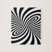 SCHWARZ-WEISSE ZEBRA-WIRBEL-PATTER OPTISCHER ILLUS PUZZLE (Vertikal)