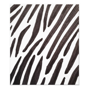 Schwarz-weiße Zebrastreifen Fotodruck