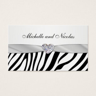 Schwarz-weiße Zebrastreifen Hochzeitskarte
