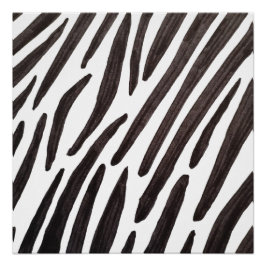 Schwarz-weiße Zebrastreifen Poster