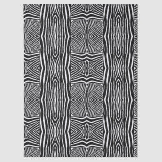 Schwarz-weiße Zebrastreifen Seidenpapier