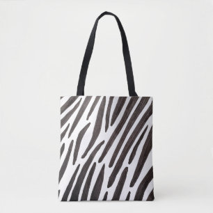 Schwarz-weiße Zebrastreifen Tasche