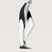 Schwarz-weiße zeitgenössische Designer-Tänzer-Art Leggings (Rechts)