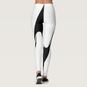 Schwarz-weiße zeitgenössische Designer-Tänzer-Art Leggings (Rückseite)
