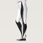 Schwarz-weiße zeitgenössische Designer-Tänzer-Art Leggings (Links)