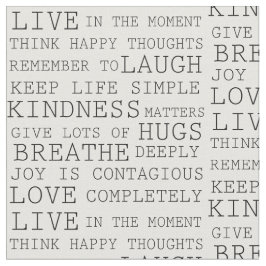 Schwarz-weiße Zitate Stoff