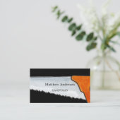 Schwarz-weiße Zuhause repariert Foto QR Code Handy Visitenkarte (Stehend Vorderseite)