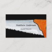 Schwarz-weiße Zuhause repariert Foto QR Code Handy Visitenkarte (Vorderseite)