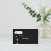 Schwarz-weiße Zuhause repariert Foto QR Code Handy Visitenkarte (Stehend Vorderseite)