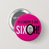 Schwarz-weißen 60. SIXOH! Foto Button (Vorne & Hinten)