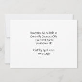 Schwarz-weißen Aquamarine Polka Dots Hochzeit Einl Einladung (Rückseite)