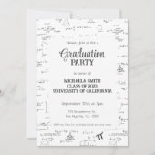 Schwarz-weißer Abschluss der Handschrift Mathemati Einladung (Vorderseite)