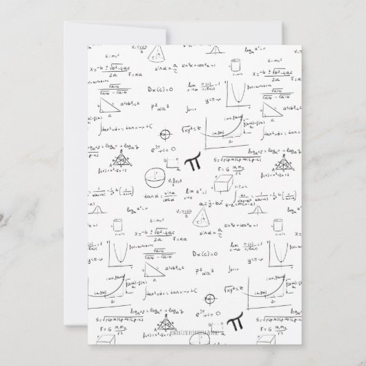 Schwarz-weißer Abschluss der Handschrift Mathemati Einladung (Rückseite)