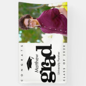 Schwarz-weißer Abschluss Foto Banner (Vertikal)